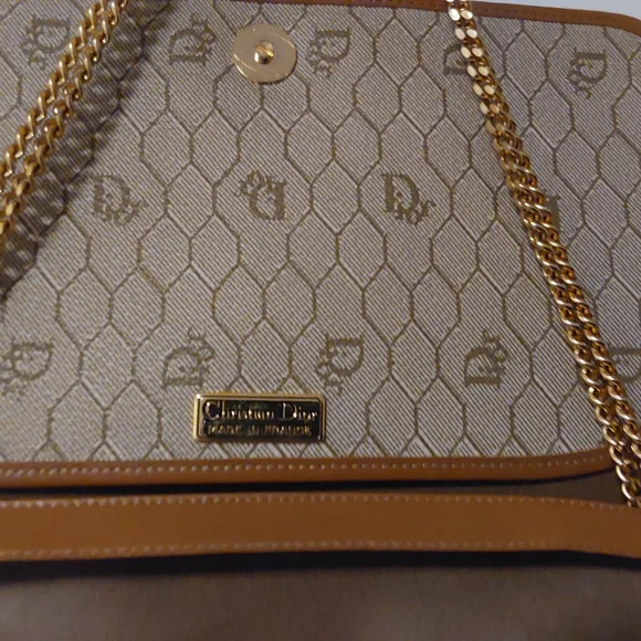 Christian Dior Signature Honeycomb Monogram Purse With Original Chain Strap - Picture 3 of 16